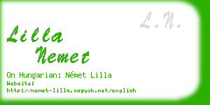 lilla nemet business card
